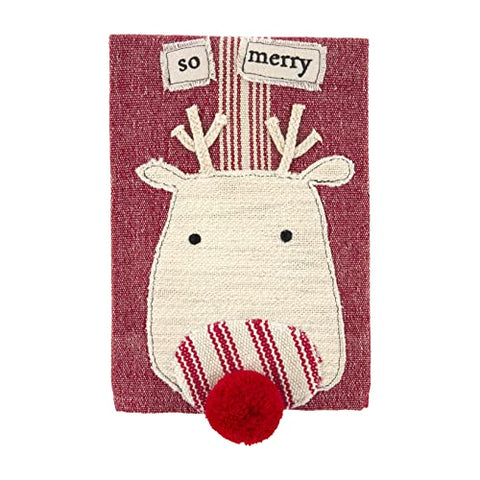 Mud Pie Applique Towel, Reindeer