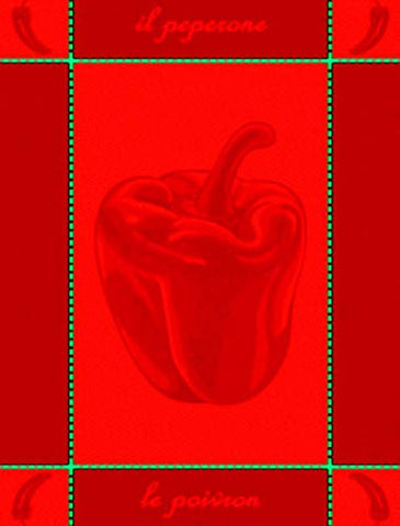 Mierco European Cotton Jacquard Dish Tea Towel Red Pepper