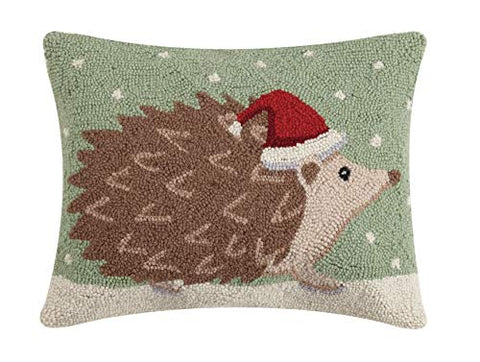 Peking Handicraft 31JES1436C18OB Christmas Hedgehog Hook Pillow, 18-inch Long