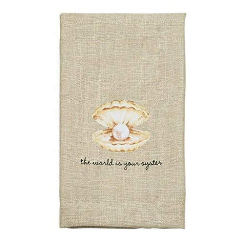 Mud Pie Natural Beauties Sea Sentiment Dish Towel 23"x18" 44000019
