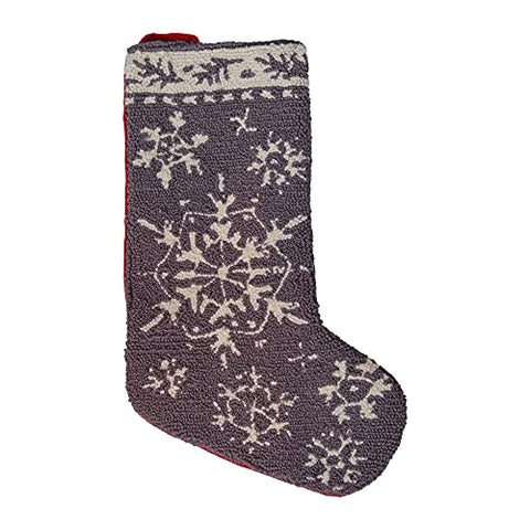 Peking Handicraft 31SERX403MC Winter Snow Hook Stocking, 20-inch Length, Wool and Cotton