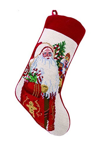 Peking Handicraft Lolly Jolly Christmas Needlepoint Stocking