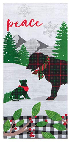 Kay Dee Designs - Holiday Hounds Peace, Dual Purpose Dish Towel, 16 x 26