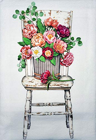 Mary Lake Thompson Spring Peony Shabby Chair Dish Towel