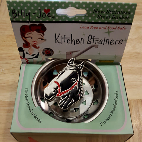 Enamel Horse Head Stainless Steel Kitchen Sink Strainer