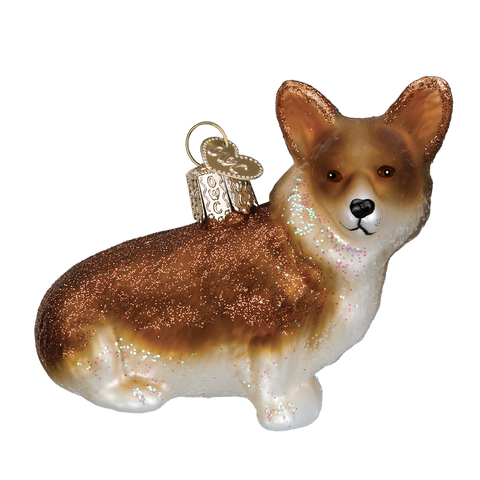 Old World Christmas Pembroke Welsh Corgi Dog Glass Blown Ornament