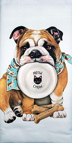 Mary Lake Thompson English Bulldog Bandana Dog Dish Towel