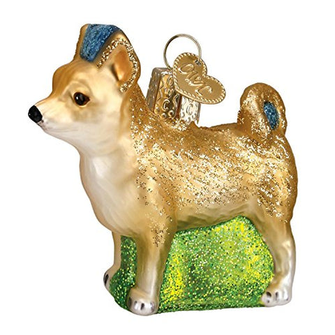 Old World Christmas Chihuahua Dog Glass Blown Christmas Ornament