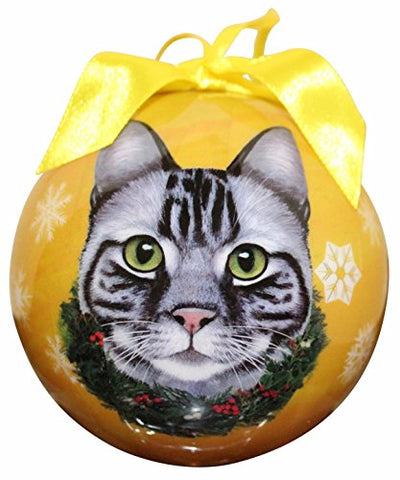 Tabby Cat Christmas Ornament Shatter Proof Ball Easy To Personalize A Perfect Gift For Tabby Cat Lovers