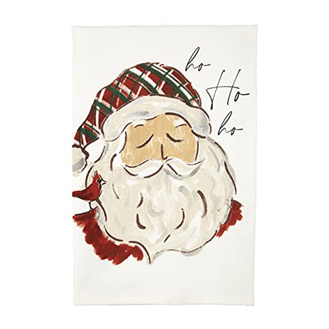 Mud Pie Printed Christmas Santa Ho Ho Ho Dish Towel