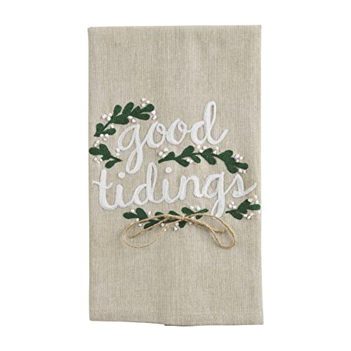 Mud Pie Embroidered Towel, Good Tiding