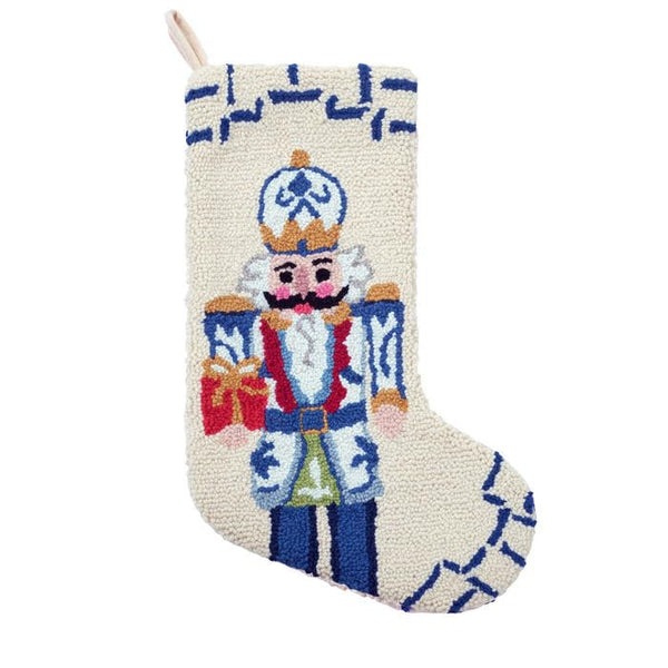 Peking Handicraft Chinoiserie Nutcracker Hook Stocking, 20-Inch, Multicolor