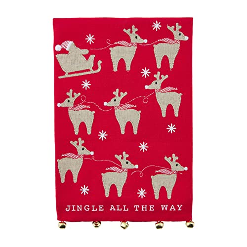 Mud Pie Reindeer Dish Towel, Jingle