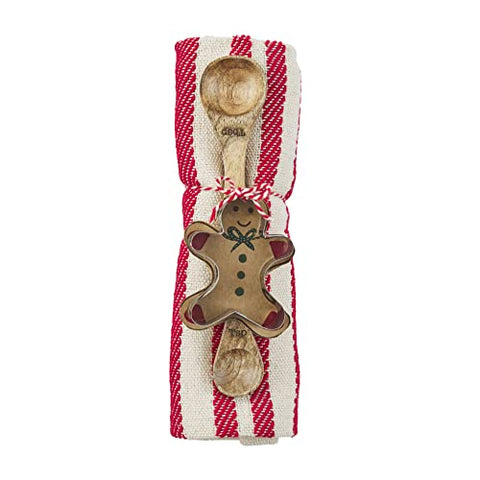 Mud Pie Spoon and Towel Set, Gingerbread, Small