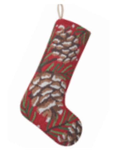 Peking Handicraft Stockings Pine Cone, 20-inch Height, Wool, Home, Indoor
