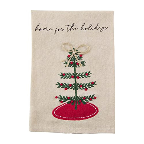 Mud Pie French Knot Towel, Tree