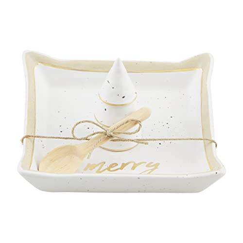 Mud Pie Gold Tree Candy, dish 6" x 6" | spoon 4"