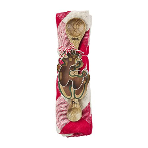 Mud Pie Spoon and Towel Set, Reindeer
