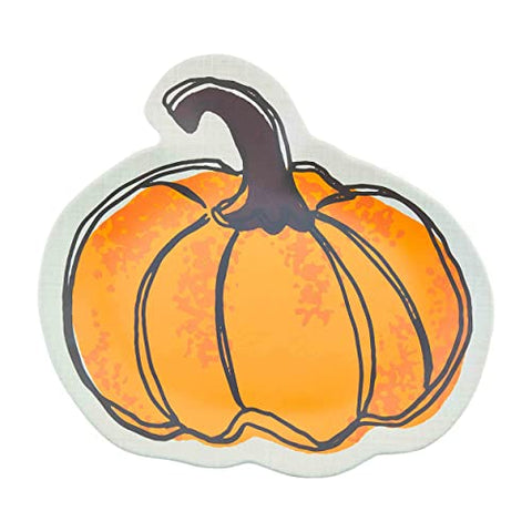 Mud Pie Thanksgiving Melamine Platter; 12 3/4" x 14", Orange