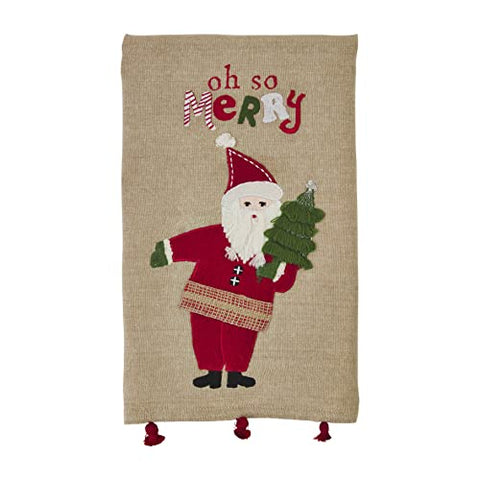 Mud Pie Embroidered Towel, Santa