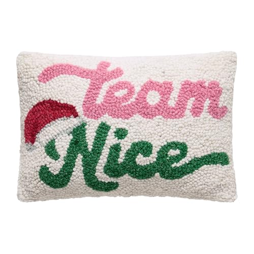 Peking Handicraft Team Nice Hook Pillow, Throw Pillow, 1 Piece, 12 Inches, Pink Green Red Multi