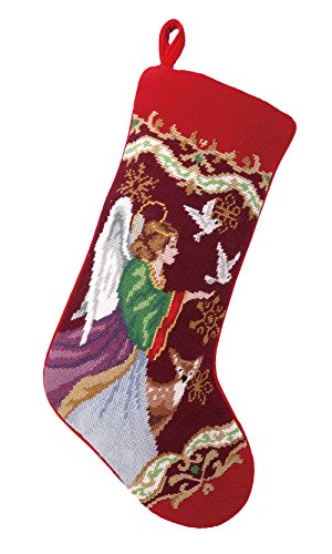 Peking Handicraft 31SJM4508MC Christmas Angel Needlepoint Stocking, 11 x 18"