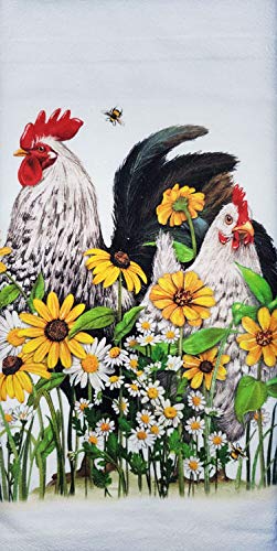 Mary Lake Thompson Daisy Chicken and Rooster Dish Towel