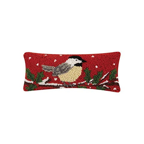 Peking Handicraft 31TG841C05OB Chickadee Hook Pillow, 12-inch Length