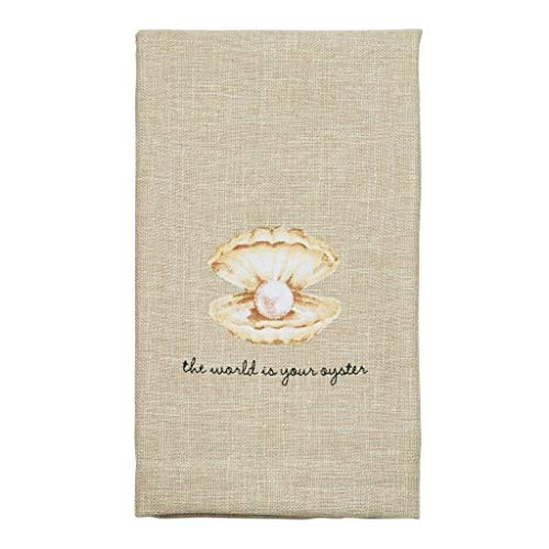 Mud Pie Natural Beauties Sea Sentiment Dish Towel 23"x18" 44000019