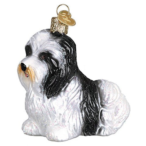 Old World Christmas Havanese Dog  Glass Blown Ornament
