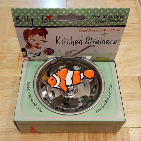 Enamel Tropical Clown Fish Stainless Steel Kitchen Sink Strainer