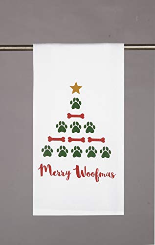 Peking Handicraft 04TG224WC Merry Woofmas Digital Print Kitchen Towel, 25-Inch Length, Cotton