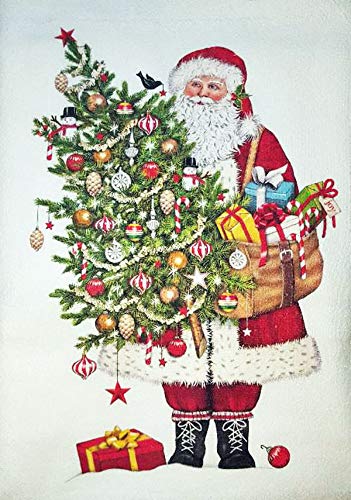 Mary Lake Thompson Santa's Decorated Tree Kitchen Dish Towel