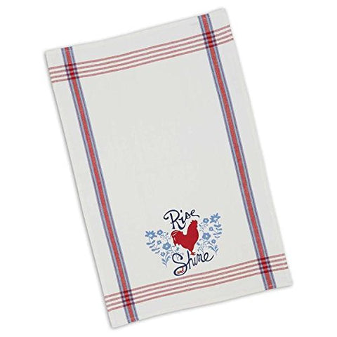 Design Imports Rise And Shine Printed Rooster Dish Towel - 18" x 28"