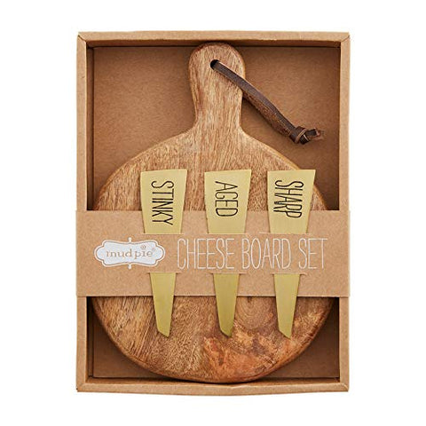 Mud Pie Bistro Boxed Cheese Set, board 8" x 6" And Markers