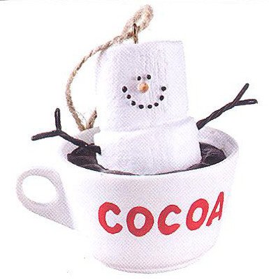 Hot Chocolate Cocoa Marshmallow S'more Christmas Ornament