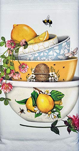 Mary Lake Thompson Lemon Bowls Stack Dish Towel