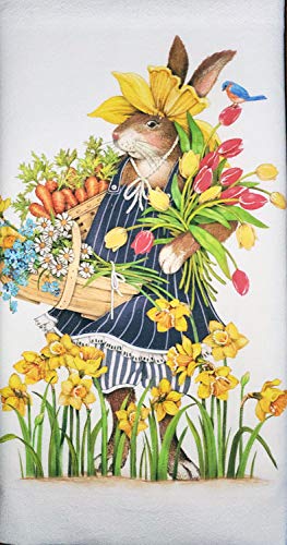 Mary Lake Thompson Daffodil Rabbit Hat Dish Towel