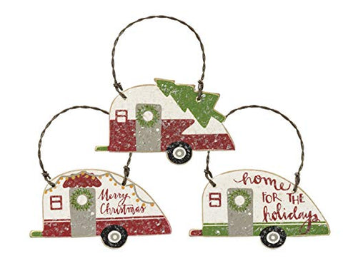 Retro Camper Christmas Tree Ornaments, Set of 3