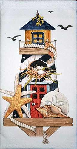 Mary Lake Thompson Nautical Birdhouse Lighthouse Dish Towel