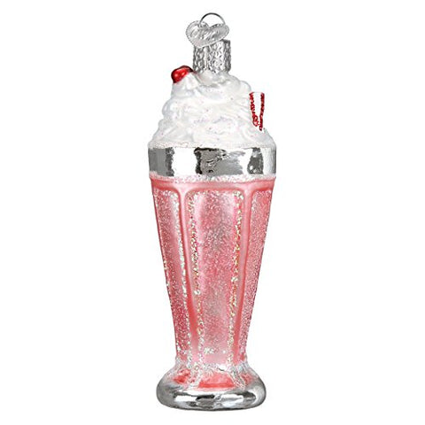 Old World Christmas Fountain Milkshake Glass Blown Ornament