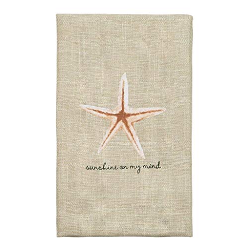 Mud Pie Natural Beauties Sea Sentiment Dish Towel 23"x18" 44000019