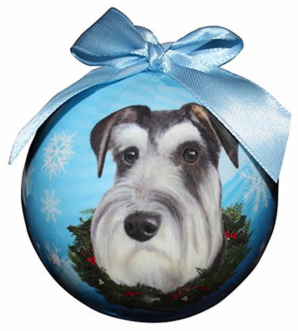 Schnauzer Christmas Ornament Shatter Proof Ball Easy To Personalize A Perfect Gift For Schnauzer Lovers