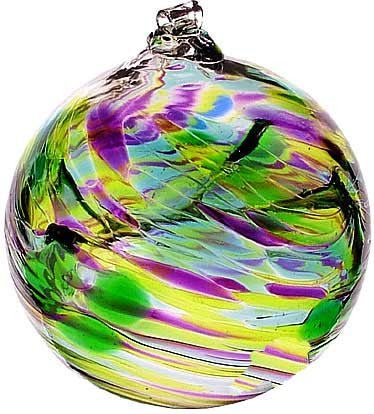 Kitras Art Blown Glass 6" Birthstone Birthday Ball - May