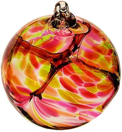 Kitras Art Blown Glass 6" Birthstone Birthday Ball - July