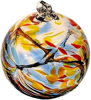 Kitras Art Blown Glass 6" Birthstone Birthday Ball - November
