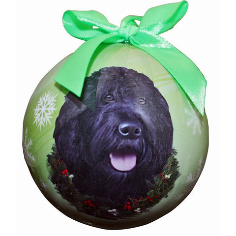 Labradoodle Dog Snowflake Christmas Ornament Shatter Proof Ball - 3"