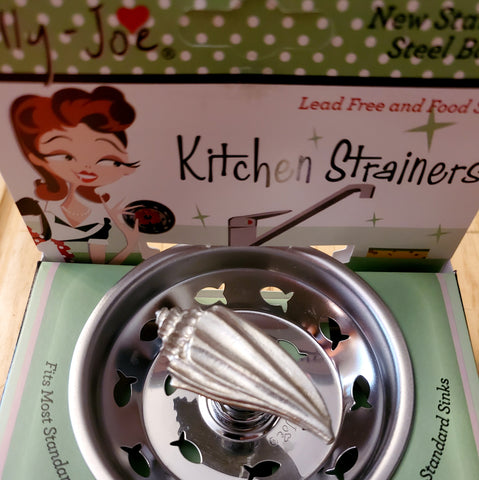 Pewter Conch Shell Kitchen Stainless Steel Sink Strainer