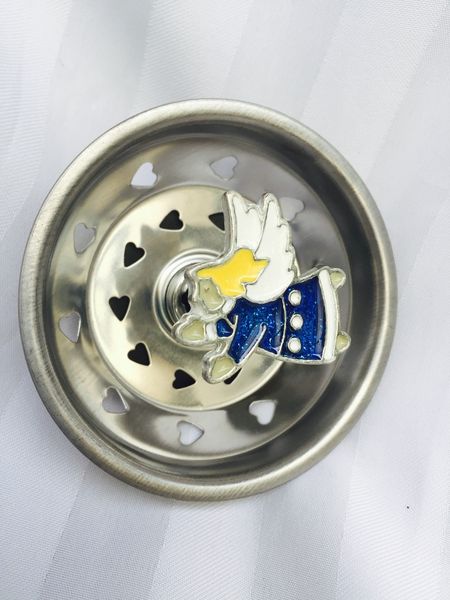 Enamel Kitchen Stainless Sink Strainer Holiday Angel