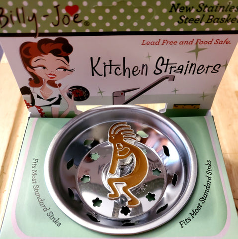 Enamel Kokopelli Stainless Steel Kitchen Sink Strainer